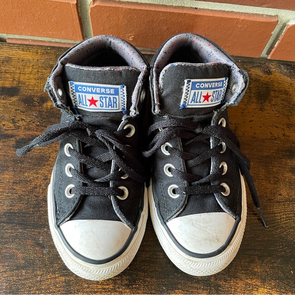 Boys Black High Top Converse Shoes
